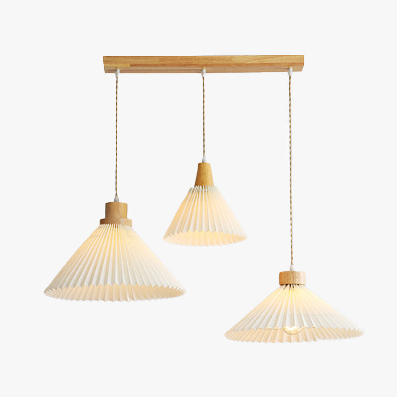 Umbrella Shape Wood Pendant Light Ambient Glow