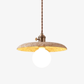Travertine Pendant Light With Soft Ambient Glow