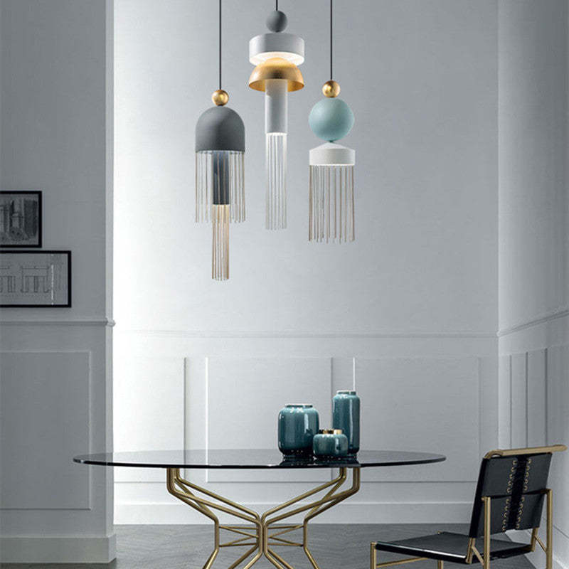 Modern Tassel Metal Pendant Light Durably Crafted