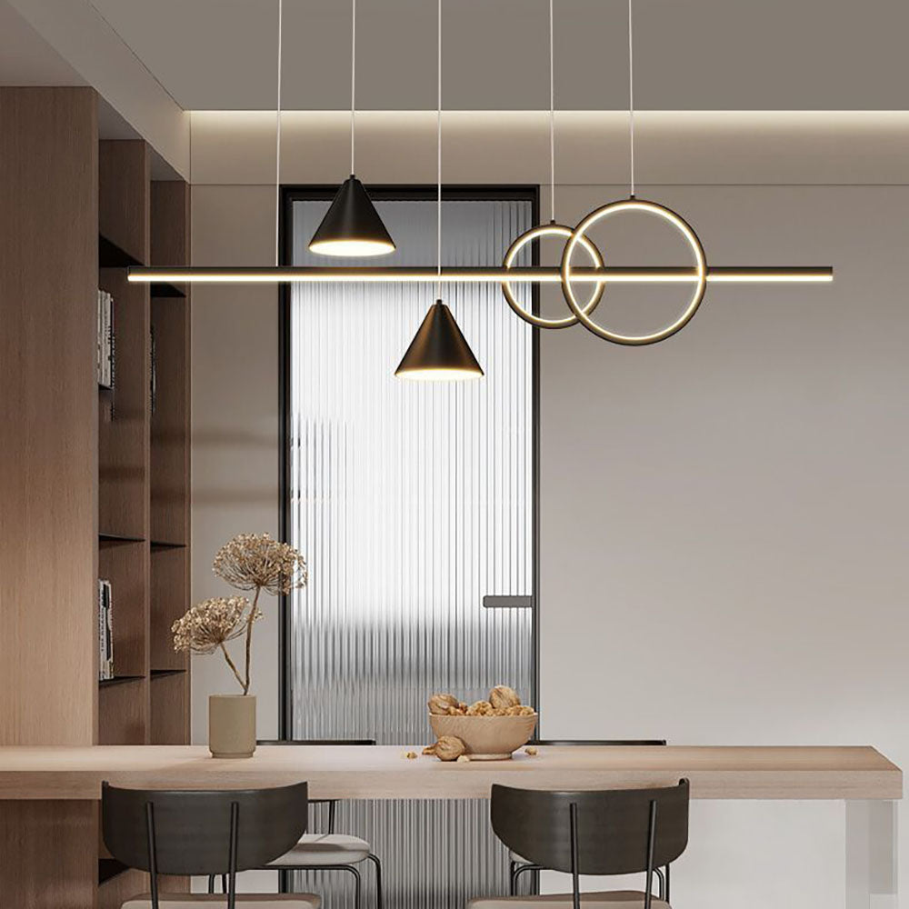 Geometric Linear Pendant Light for Modern Ambience