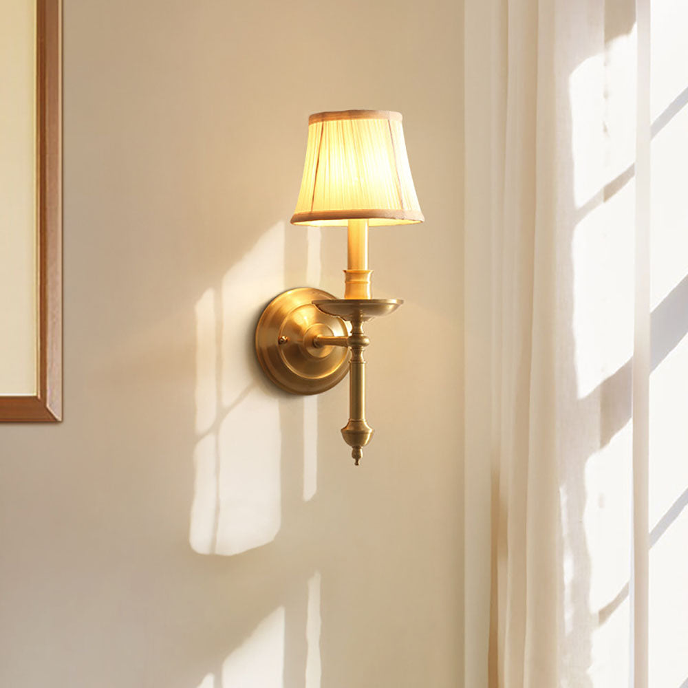 Metal Fabric Vanity Wall Lamp For Bedroom And Dining Room