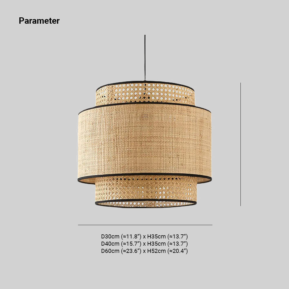 Rattan and Metal Pendant Light for Cozy Spaces