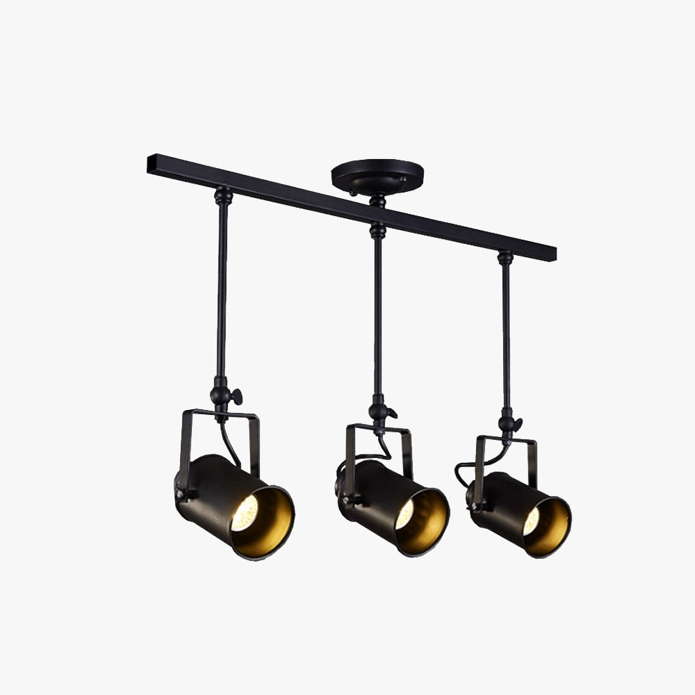 Elegant Black Adjustable Semi Flush Ceiling Light
