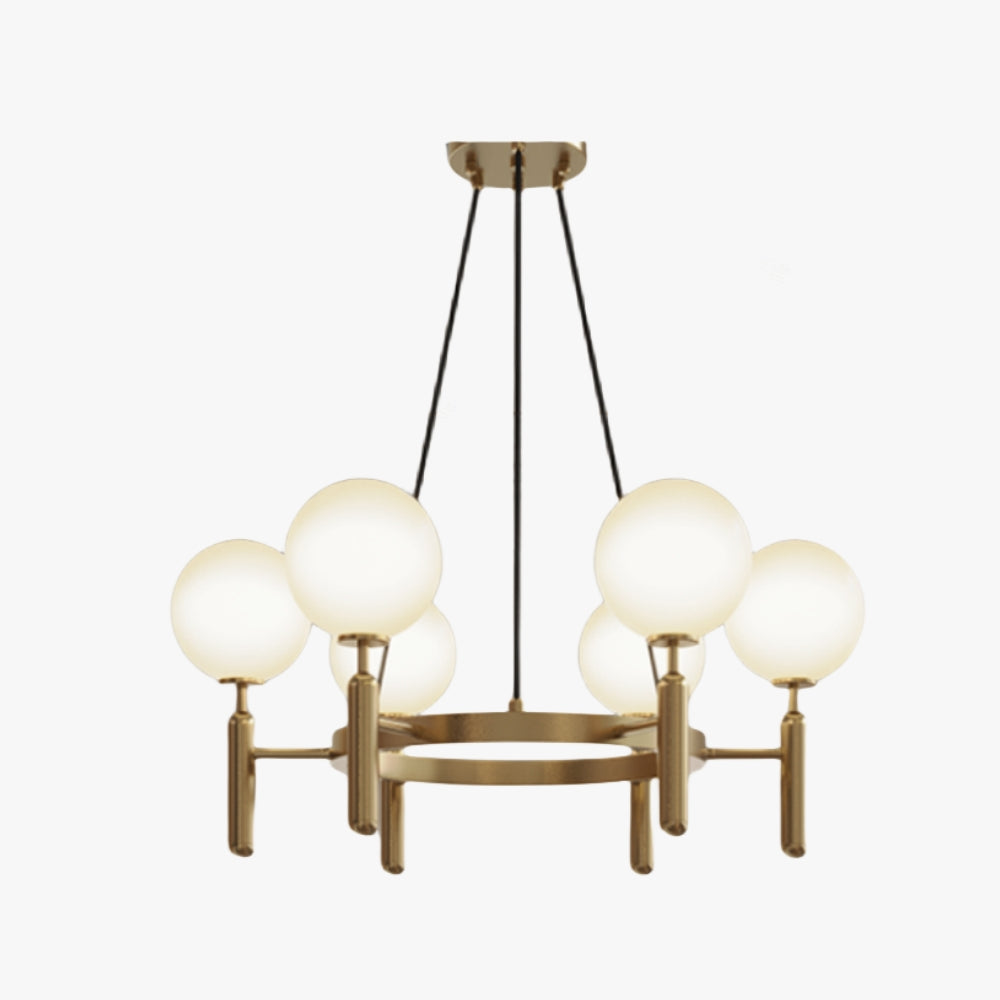 Gold White Glass Metal Pendant Light With Timeless Appeal