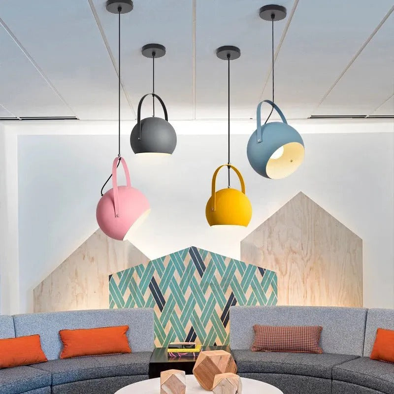 Spherical Art Deco Pendant Light Ambient Bedroom Glow