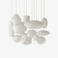 Bubble Pendant Light With Geometric Wireframe Glow