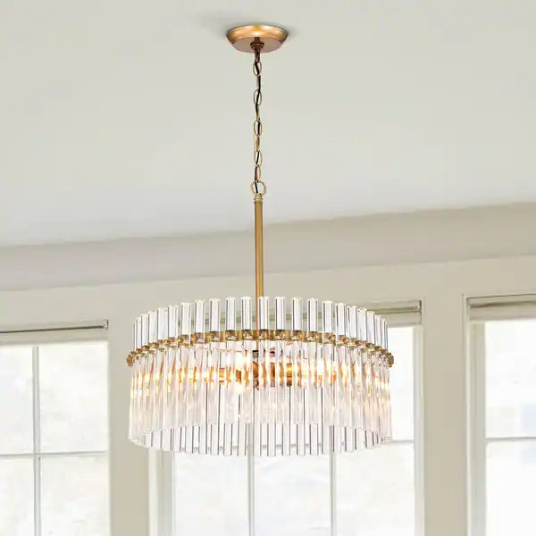 Arisha Modern Glass And Brass Ring Pendant Lights For Style