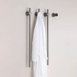 Bathroom Black Electric Towel Rack Hidden Wire Bath Towel Rail Smart Touch Control Towel Warmer Stainless Steels Bathrobe Dryer